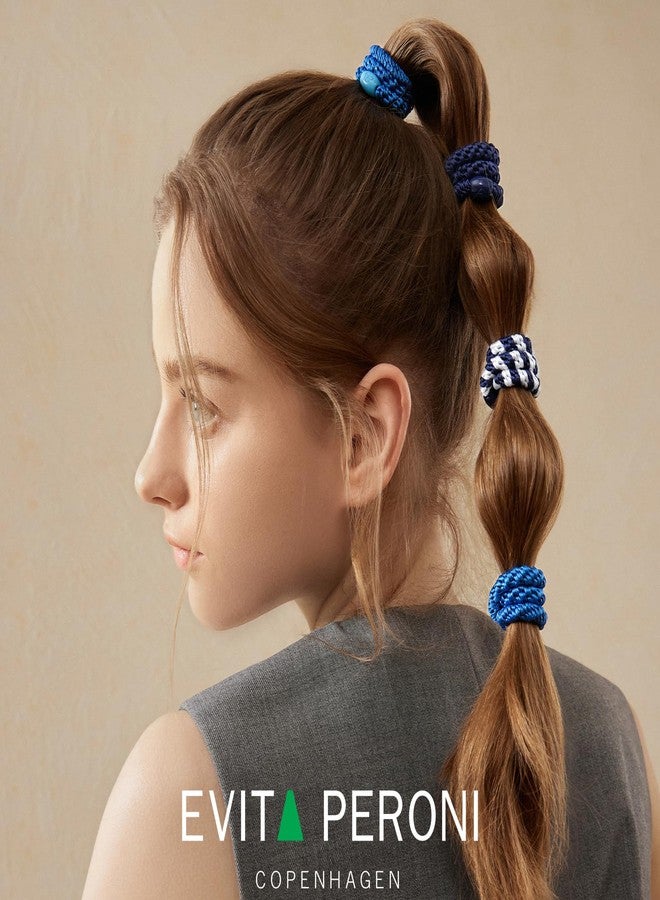 EVITA PERONI 12 Pcs Hair Ties, High Elastic Ponytail Holders, Hair Ties No Damage for Thick Curly Hair Women Men (Ocean Blue) - Image 3