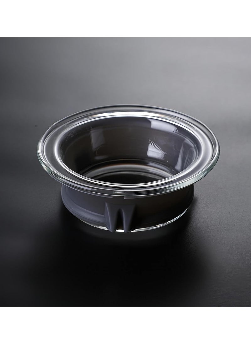 INVEIN - V60 Specialty Coffee Glass Server, 360 ml | Transparent 01 Coffee Server with Wavy Design and High-Seal Lid for Heat Retention, Perfect for Brewing and Serving Coffee - Image 1
