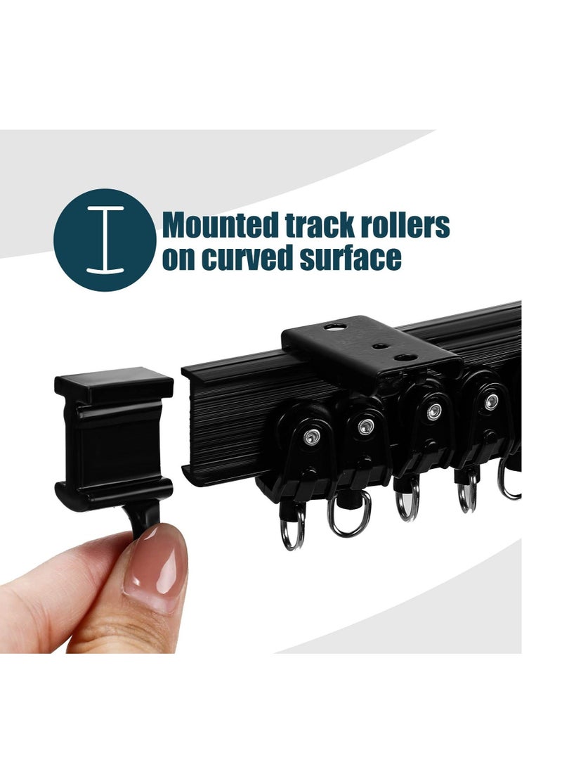 Captaintech Curved Ceiling Curtain Track Bendable Moun, Room Divider Curtain Track, Flexible Bendable Ceiling Curtain Rails, for Curtain Rail Bunk Bed Bay Window Room Divider (Black,5 m/ 16.4 ft) - Image 4