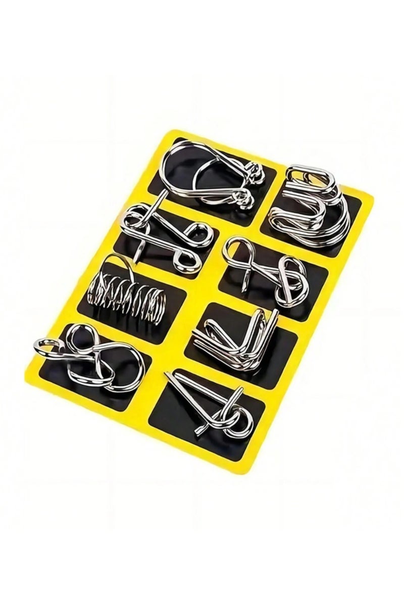 لعبة فك الاسلاك المعدنية ، لعبة فك الغاز ، العاب الغاز ، العاب فك الاشكال المعدنية ، لعبة فك الحدايد ، العاب فك الحديد عن بعض ، العاب افكار و تفكير و تسلية ، العاب تركيز و ذكا ، العاب احجية الفك و التركيب ، لعبة فك المعدن ، لعبه لغز احجيه  ، احاجي الألغاز ، العاب لغز فك الحدايد عن بعض و من ثم تركيبها ، العاب تحدي تناسب الكبار ، لعبة كبار مسلية ، العاب للبالغين للمناسبات و الفعاليات ، العاب تفك الحديدة و تركبها ، لعبة مميزة و مسليه للأذكياء ، الغاز اذكياء فك و تجميع ، لغز للذكي ، لعبة تناسب ان تكون هدية و بالإمكان استخدامها كهدية - لون اصفر - Image 1