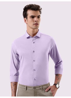 Beyoung BEYOUNG Lilac Plain Cotton Shirts  - Image 1