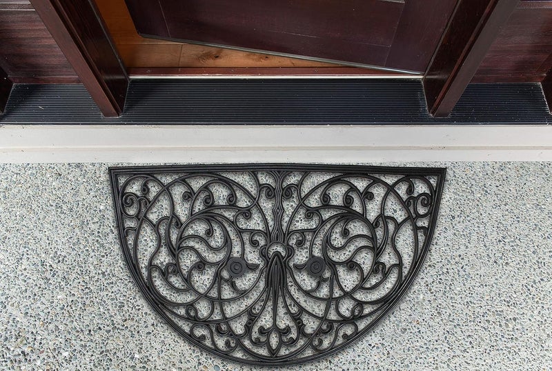 DII Rubber Doormats Collection All Weather, 24x36, Wrought Iron Half Round - Image 5