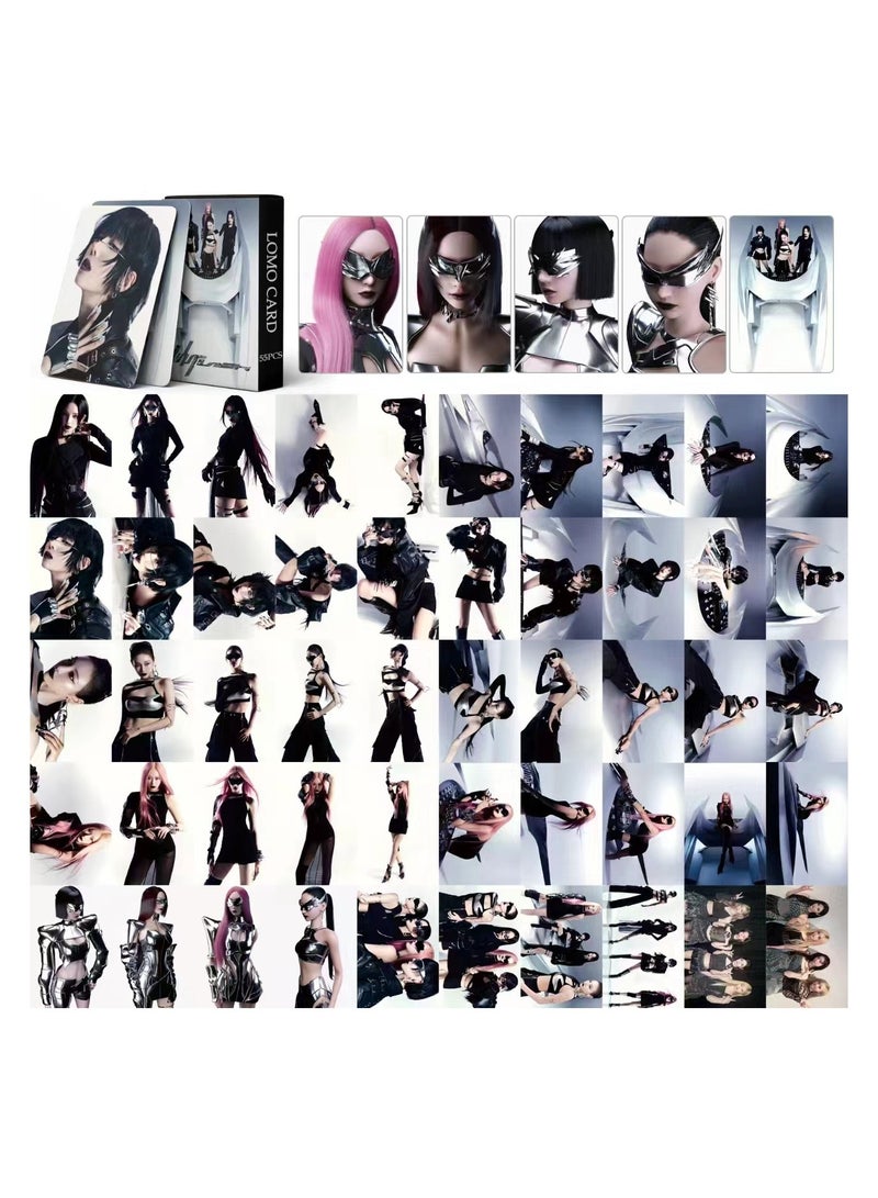 NIBEMINENT 55 Pcs Kpop AESPA Whiplash Lomo Cards Card For Fans Collection Gifts - Image 2