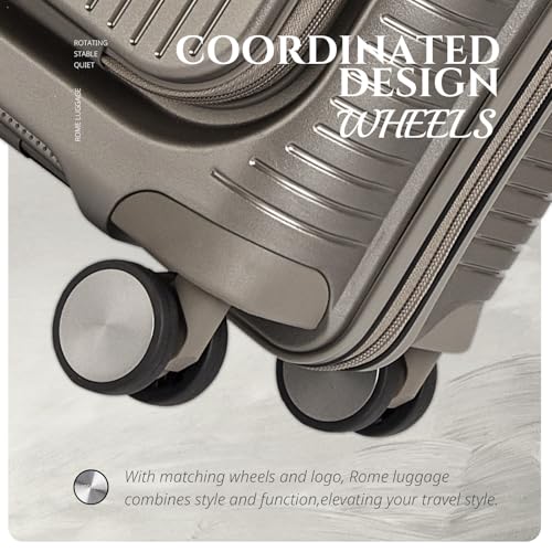 Verage Carry On Luggage with Spinner Wheels,20 Inch Lightweight PP Hardshell Suitcases,International carry on luggage 22x14x9 airline approved,Champagne,Carry-On with Laptop Compartment - Image 4