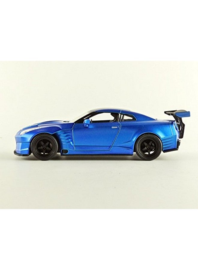 Jada Toys Fast & Furious 1:24 2009 Brian's Nissan GT-R R35 Ben Sopra Die-cast Car, Toys for Kids and Adults Blue - Image 2