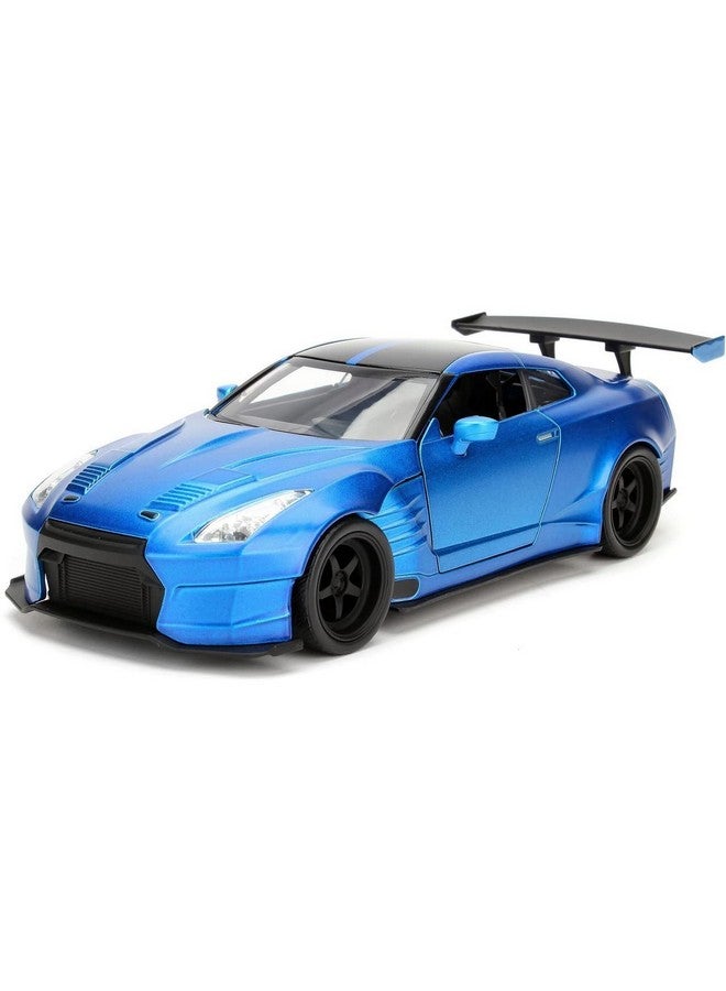 Jada Toys Fast & Furious 1:24 2009 Brian's Nissan GT-R R35 Ben Sopra Die-cast Car, Toys for Kids and Adults Blue - Image 1