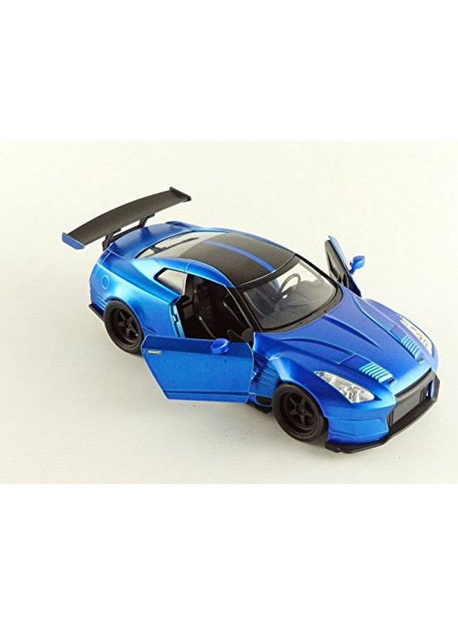 Jada Toys Fast & Furious 1:24 2009 Brian's Nissan GT-R R35 Ben Sopra Die-cast Car, Toys for Kids and Adults Blue - Image 4