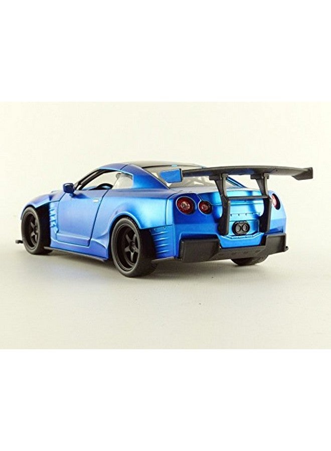 Jada Toys Fast & Furious 1:24 2009 Brian's Nissan GT-R R35 Ben Sopra Die-cast Car, Toys for Kids and Adults Blue - Image 3
