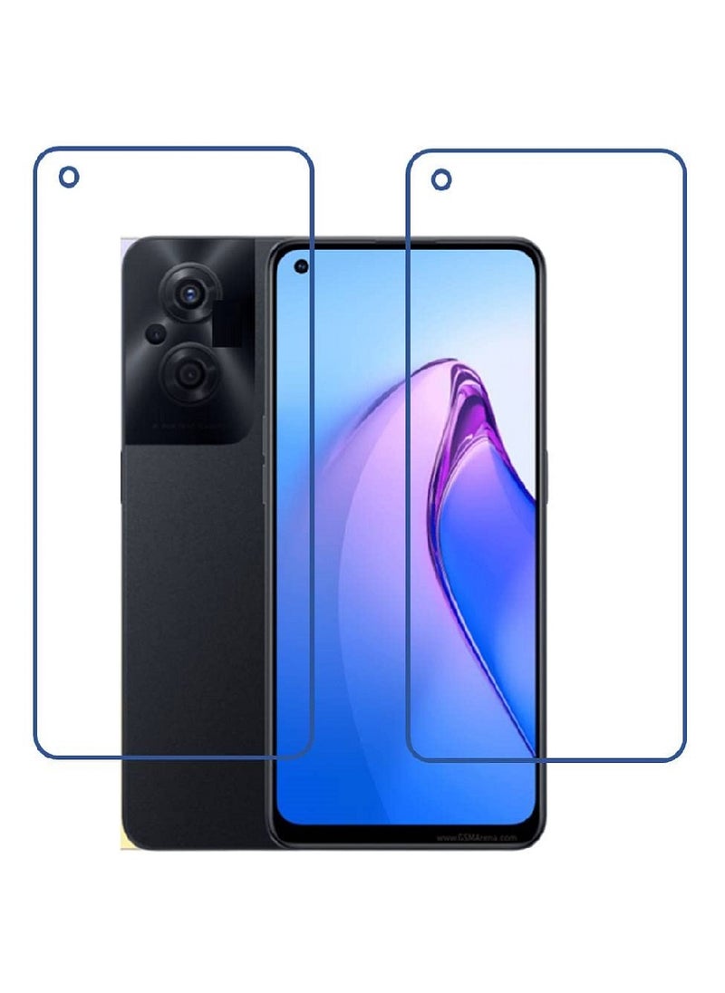 Super 2 Pieces  Tempered Glass Screen Protector Clear Designed For Oppo Reno8 4G Full Screen Coverage And Bubble Free - Image 1