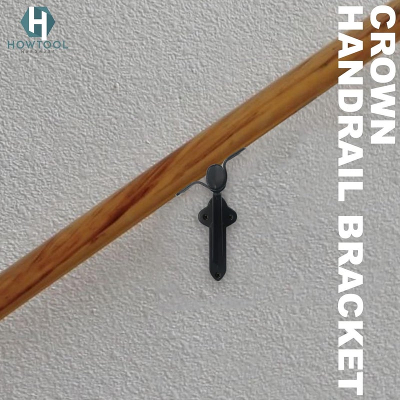 HOWTOOL Commercial Handrail Bracket Wall Mounted Oil Rubbed Bronze Black, 3 Pack | - Image 5