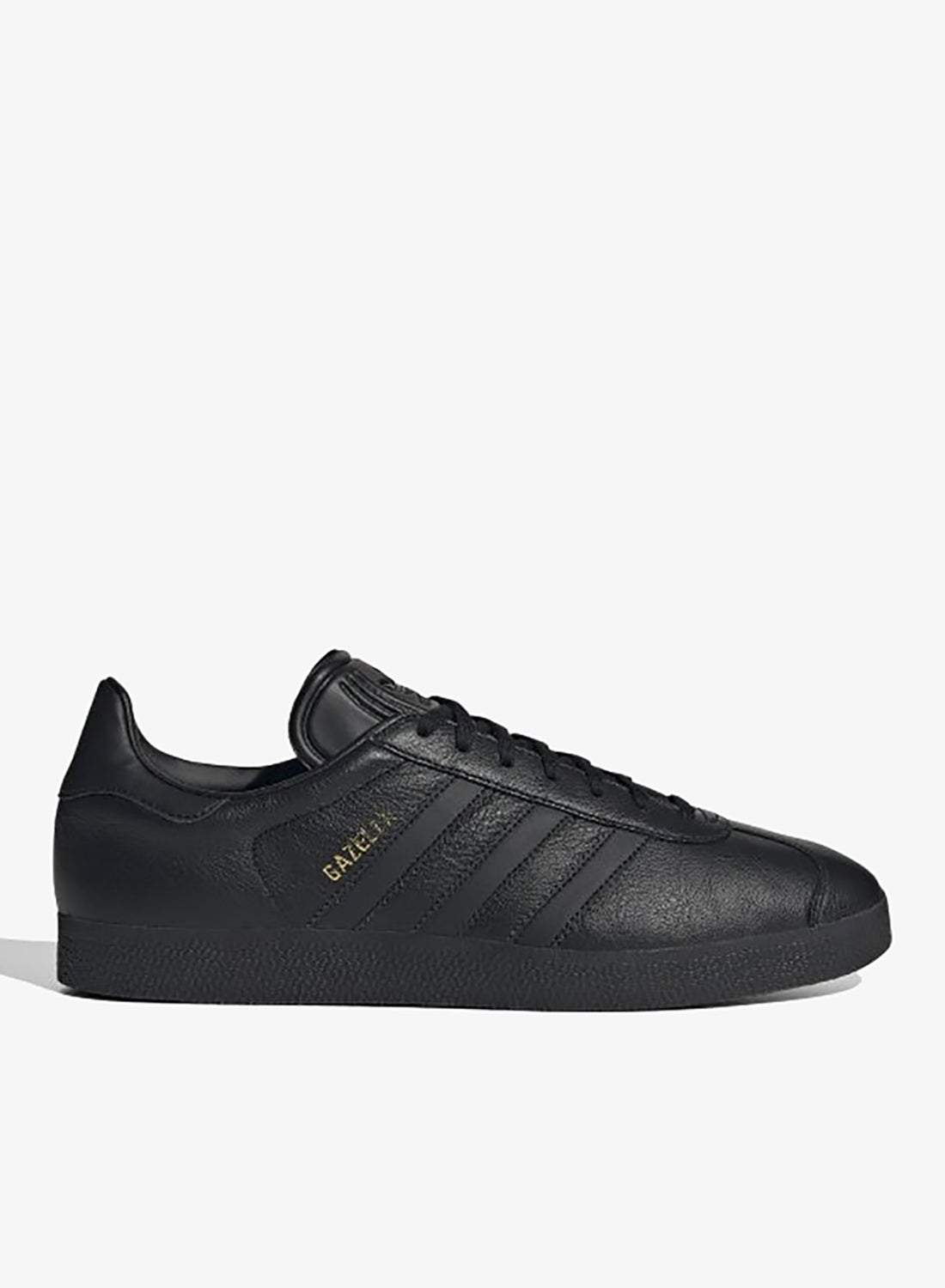 black leather gazelles mens