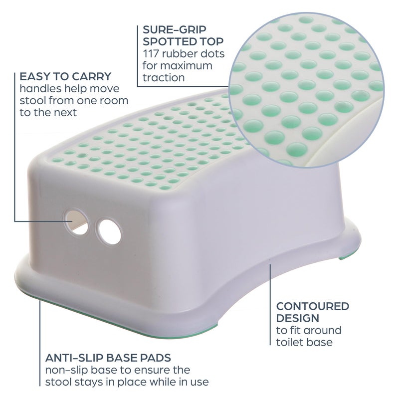 Dreambaby Step Stool for Kids - Non-Slip Base and Contoured Design for Toilet Potty Training and Sink Use - Mint - Image 5