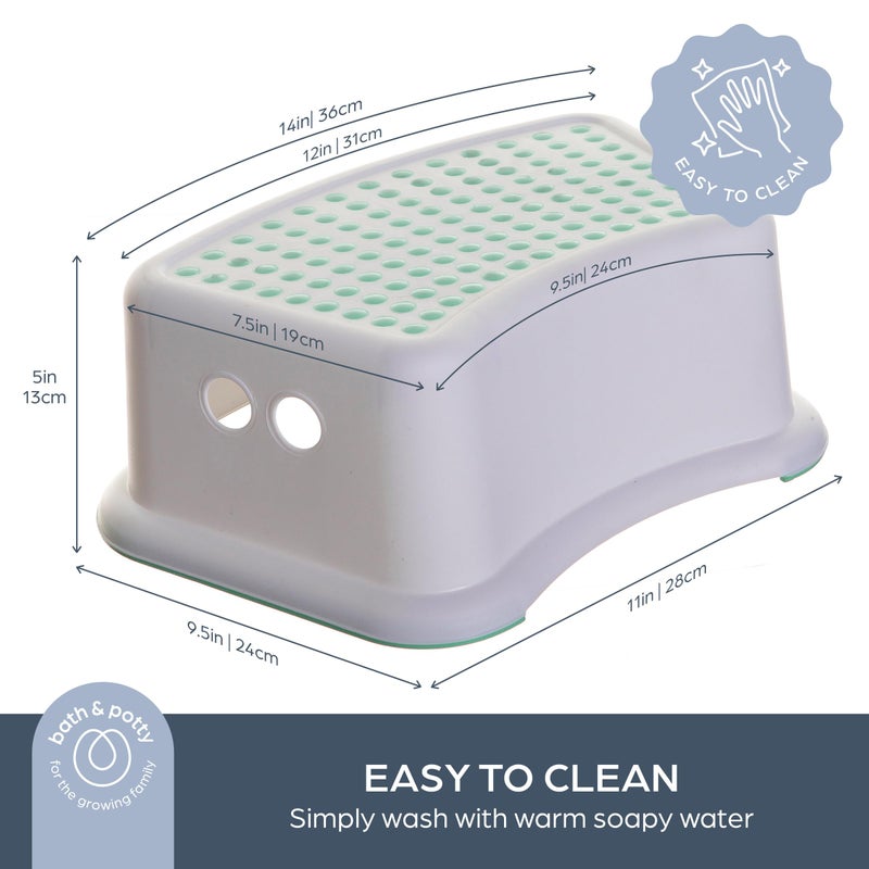 Dreambaby Step Stool for Kids - Non-Slip Base and Contoured Design for Toilet Potty Training and Sink Use - Mint - Image 4