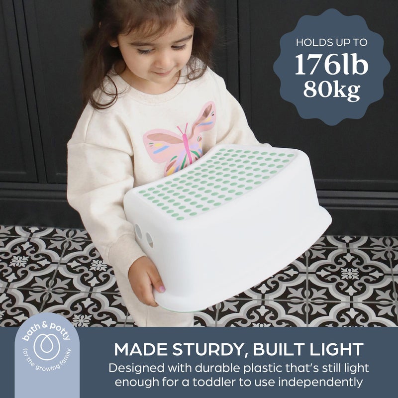 Dreambaby Step Stool for Kids - Non-Slip Base and Contoured Design for Toilet Potty Training and Sink Use - Mint - Image 3