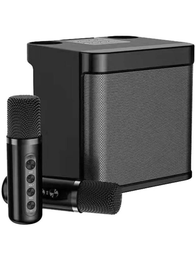 YS Portable Bluetooth Speaker, Karaoke Machine for Adults/Kids with 2 Wireless Microphones, Portable Bluetooth Karaoke Speaker PA System, Singing Machine with Echo and Vocal Cut, for Birthday - Image 1