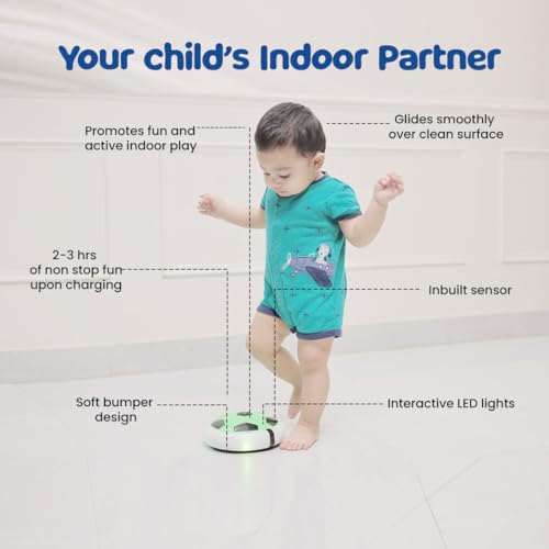 BUMTUM Hover Ball for Kids| Hover Football Indoor Electric Floating Hoverball Soccer |C-Type USB Rechargeable Battery Powered| Air Football Smart | Toy for Boys and Kids (2-10 Years, Blue) - Image 4