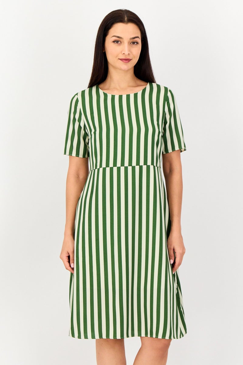 VERO MODA I Scenery by Vero Moda Women Stripe Midi Dress, Multicolor - Image 1