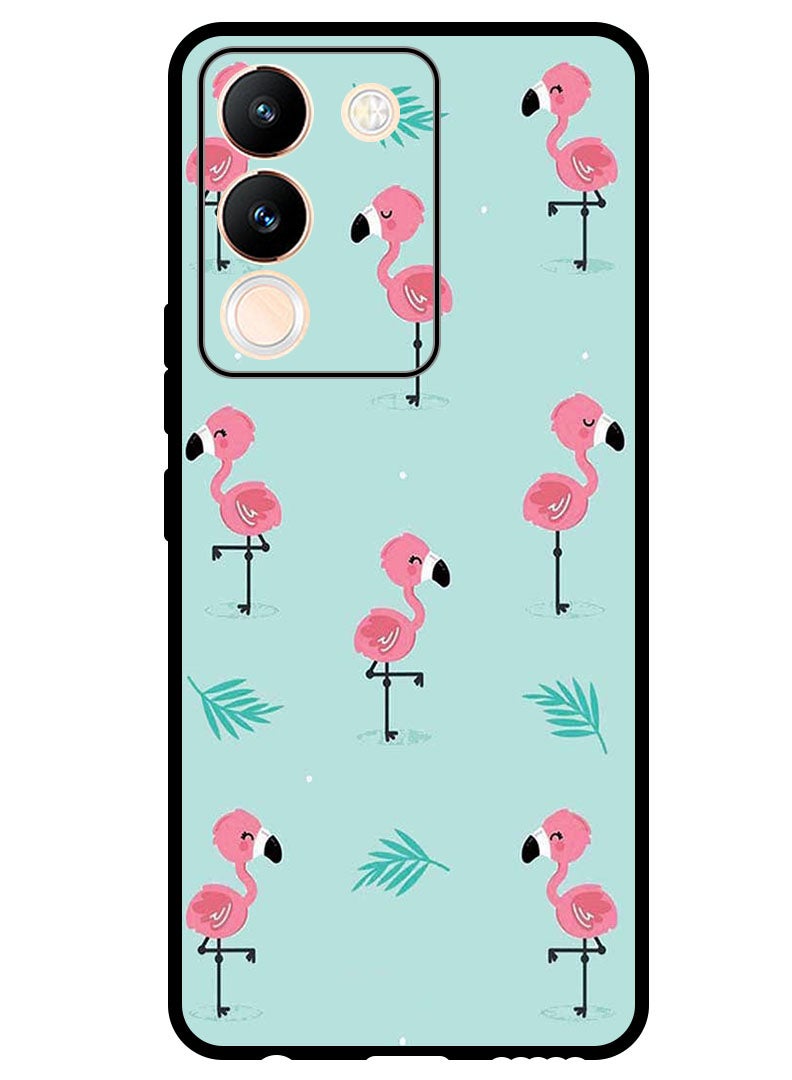 Theodor Protective Case Anti Scratch Shock Proof Bumper Cover For Vivo Y200 Flamingo Pattern - Image 1