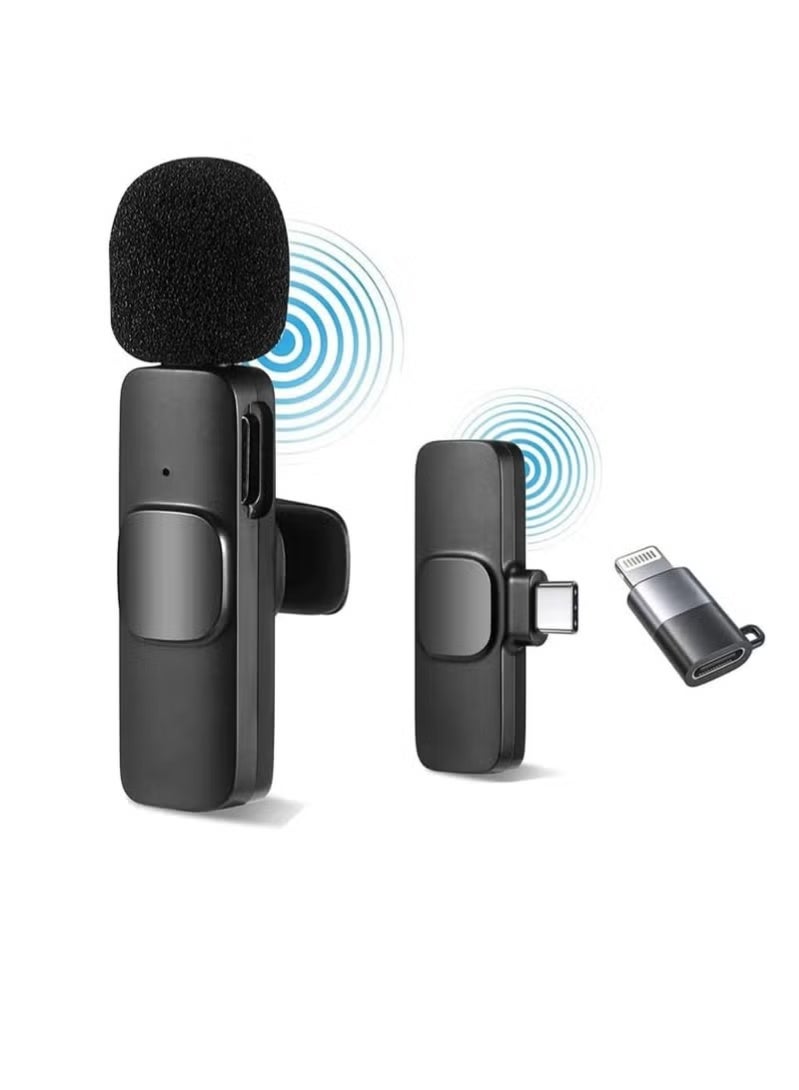 K8 Wireless Microphone 2.4GHz 2 in 1 Digital Mini Portable Recording Clip Mic with Receiver For iPhone - Image 3