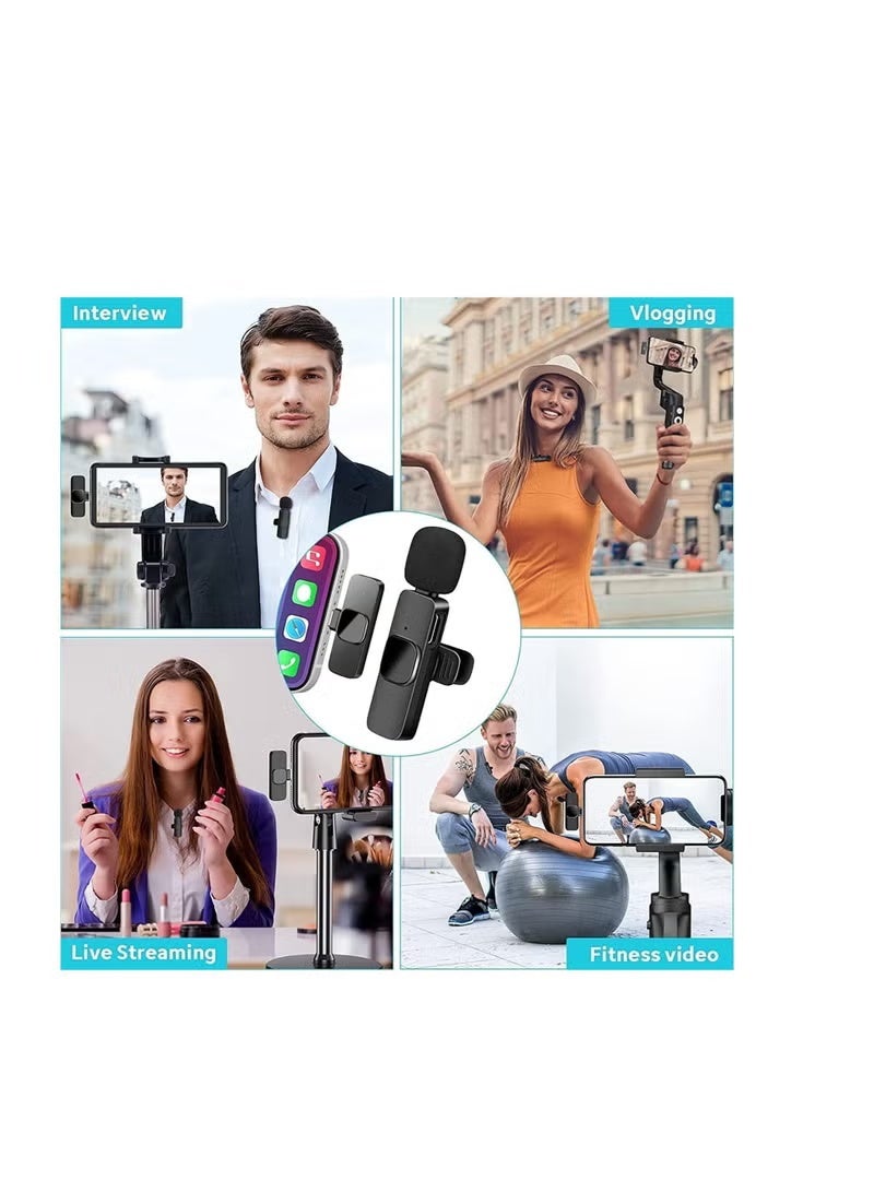 K8 Wireless Microphone 2.4GHz 2 in 1 Digital Mini Portable Recording Clip Mic with Receiver For iPhone - Image 2