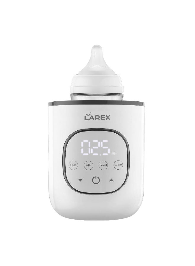 LAREX Bottle Warmer, Fast Baby Bottle Warmer for Breastmilk and Formula, with Timer and Accurate Temp Control, 8 in 1 Baby Milk Warmer BPA Free with Digital Display, Bottle Warmers for All Bottles - Image 1