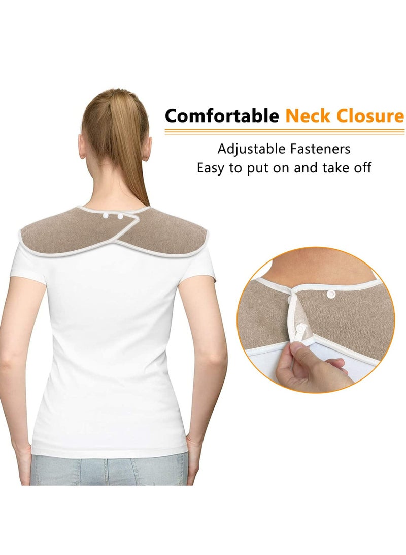 CMGTYYD 3 Pack Adult The Eldly Bib with Snaps, Reusable Adult Bib for Eating, Washable Dining Bibs for Elderly, Clothing Protector for Elderly Men Women and Disabled - Image 3