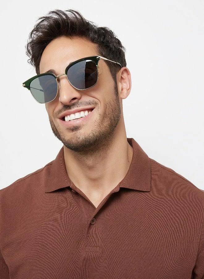 30Sundays 30Sundays FOSSIL,Men Sunglasses, Square Sunglasses, UV Protection: UV400 (Green,Green)