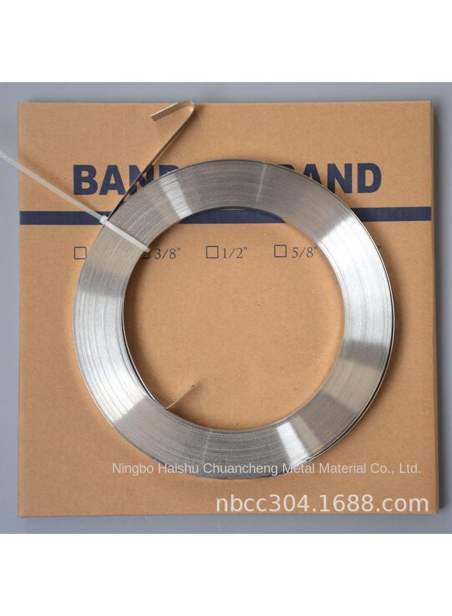Bluejw Ningbo Manufacturers Supply Marine Stainless Steel Packing Belt Stainless Steel Coil Belt Pipe Strap Stainless Steel Strapping Belt  - Image 1