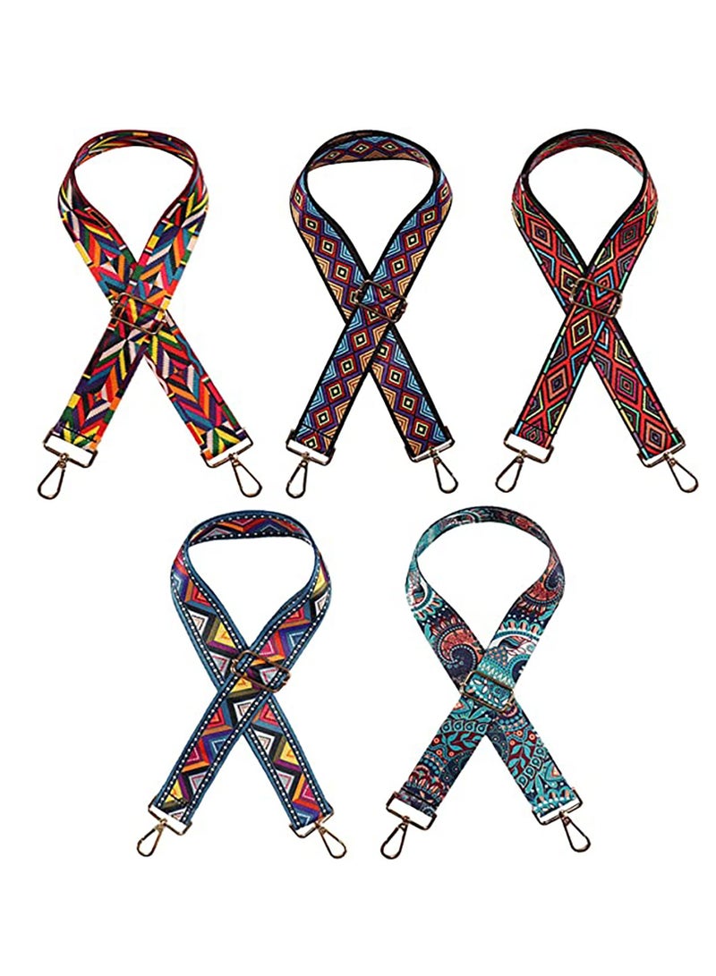 SYOSI 5 Pcs Purse Strap Replacement Adjustable Wide Shoulder Crossbody Handbags Canvas Shoulder Bag Guitar Straps Belt - Image 1