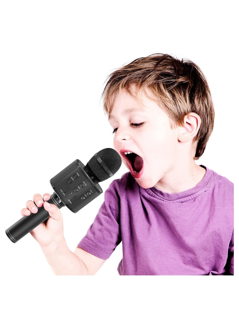 2 Pack Karaoke Microphone for Kids, Wireless Bluetooth Karaoke Microphone for Singing, Portable Handheld Mic Speaker Machine, Great Gifts Toys for Girls Boys Adults. (Black)  - Image 5