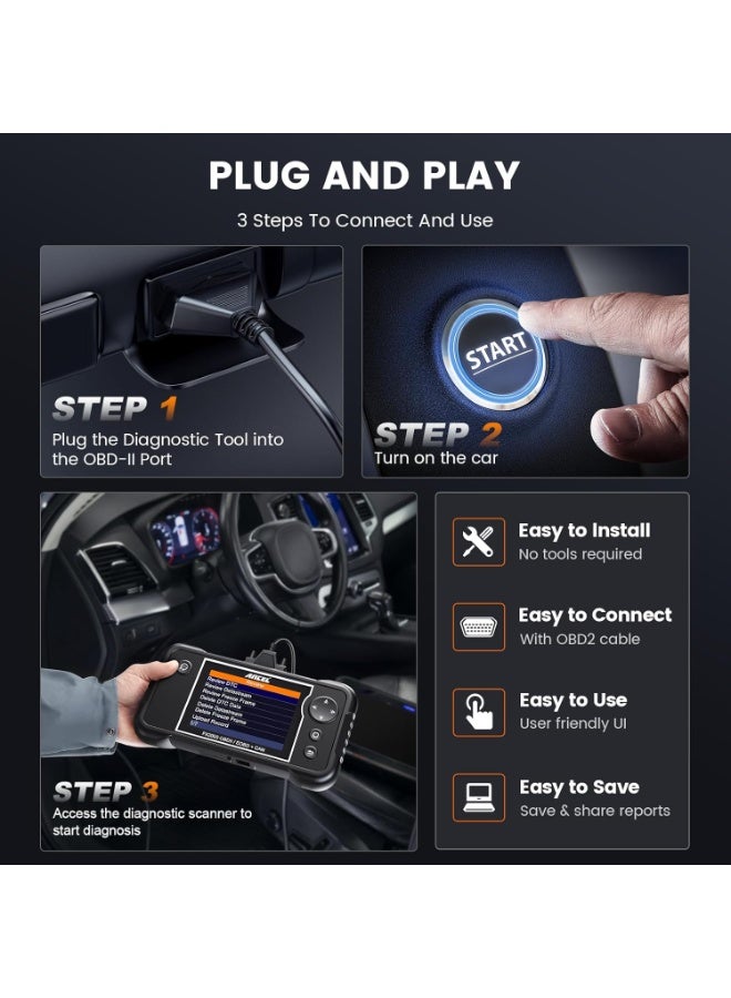 Ancel ANCEL FX2000 OBD2 Scanner Diagnostic Tool Engine ABS Transmission Airbag Engine Car Scanner, Automotive OBD II Fault Code Reader Check Warning Lights for All Vehicles, Free Lifetime Upgrade - Image 2