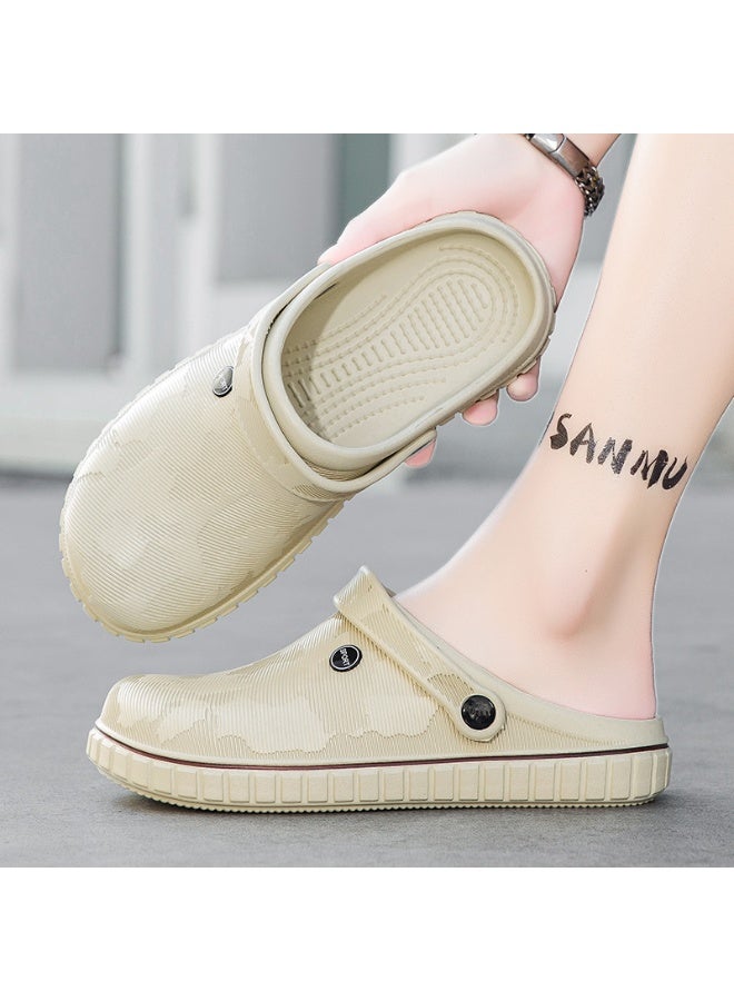 NIBEMINENT Spring  Soft Bottom Home Wear Anti-Slip Men's Semi-Slipper Casual Driving Slippers Comfortable Breathable  - Image 2