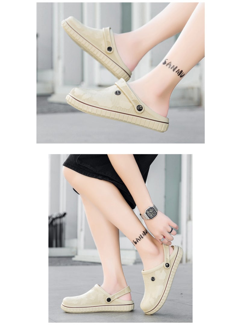 NIBEMINENT Spring  Soft Bottom Home Wear Anti-Slip Men's Semi-Slipper Casual Driving Slippers Comfortable Breathable  - Image 3