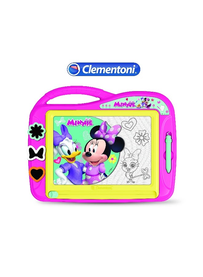 Clementoni Minnie Mouse Magnetic Drawing Board | Learn How to Draw and Write! Magnetic Educational Toy - Image 1