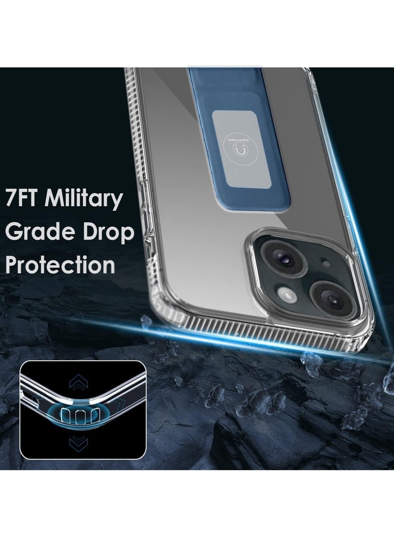 Wtech TPU Hand Grip Air Pillow Case Cover For Apple iPhone 15 2023 Clear/Navy Blue  - Image 4