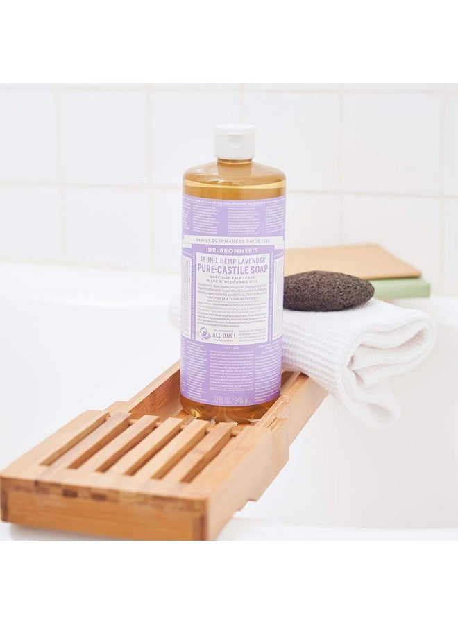 Dr. Bronner's Purecastile Liquid Soap Lavender Bundle. 32 Oz. Bottle And 2 Oz. Travel Bottle - Image 3