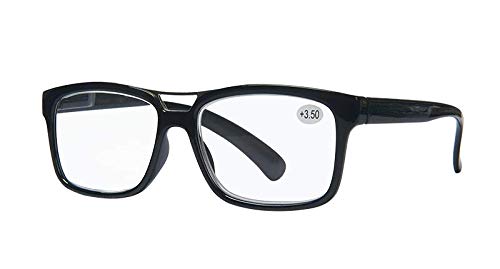 Success Eyewear READING GLASSES Set of 4 Best Value Top Bar Style Quality Reading Glasses for Men Set of Black, Blue, Brown, Grey 1.75 - Image 3