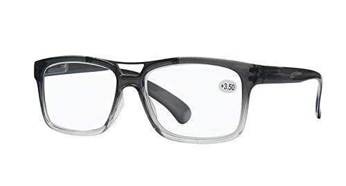 Success Eyewear READING GLASSES Set of 4 Best Value Top Bar Style Quality Reading Glasses for Men Set of Black, Blue, Brown, Grey 1.75 - Image 5