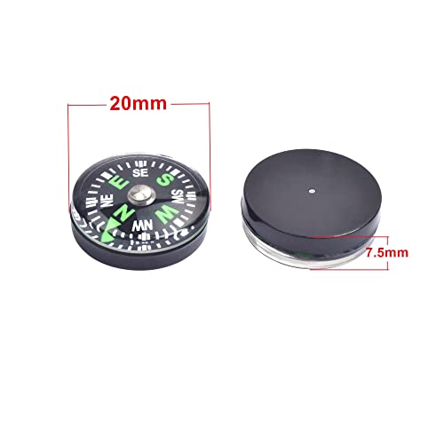 ZoloAJay 20 Pack Button Compass Mini Pocket Oil Filled Compass for Kids Hiking Survival Watch Band Paracord Camping Outdoor Activities Accessory Size Dia. 20mm - Image 3