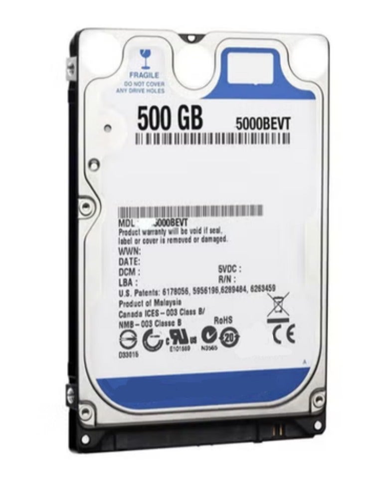 قرص صلب داخلي 500GB 2.5 إنش SATA II، 8MB كاش، 5400 لفة في الدقيقة - Image 1