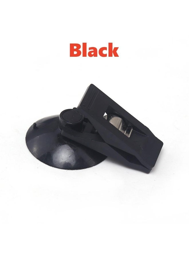 Generic Suction Cup Bracket Car Window Mount Suction Sucker Clips Hook Black Suction Cap Clip Fixer Plastic Sucker Removable Holder For Sunshade Curtain 