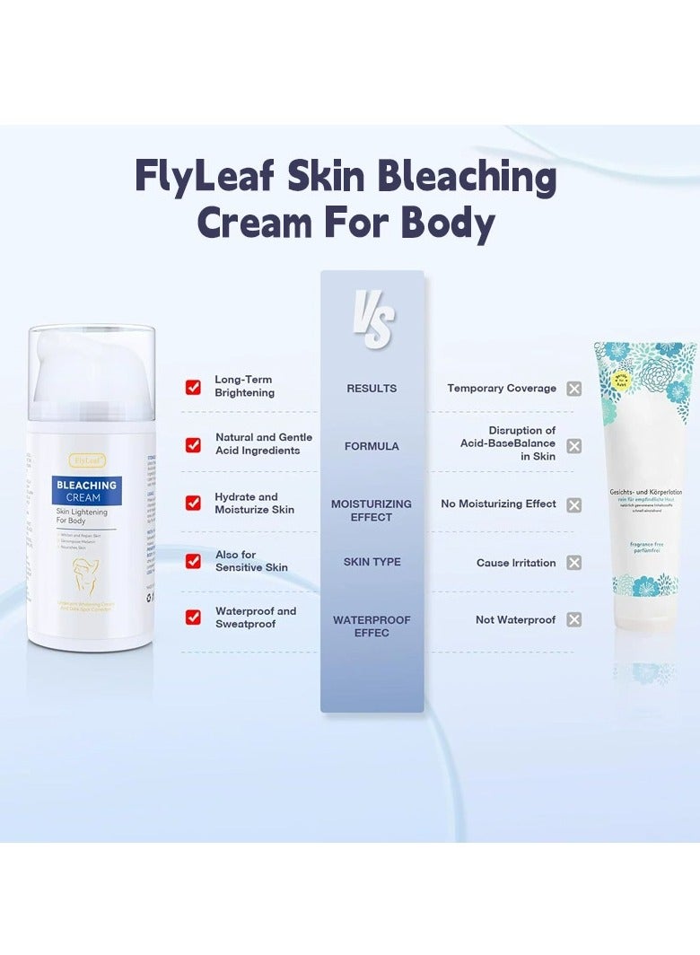Fly Leaf Skin Lightening Cream for Intimate Areas – Vitamin C Dark Spot Remover for Underarms, Knees, Elbows & Bikini Line 30ml - Image 2
