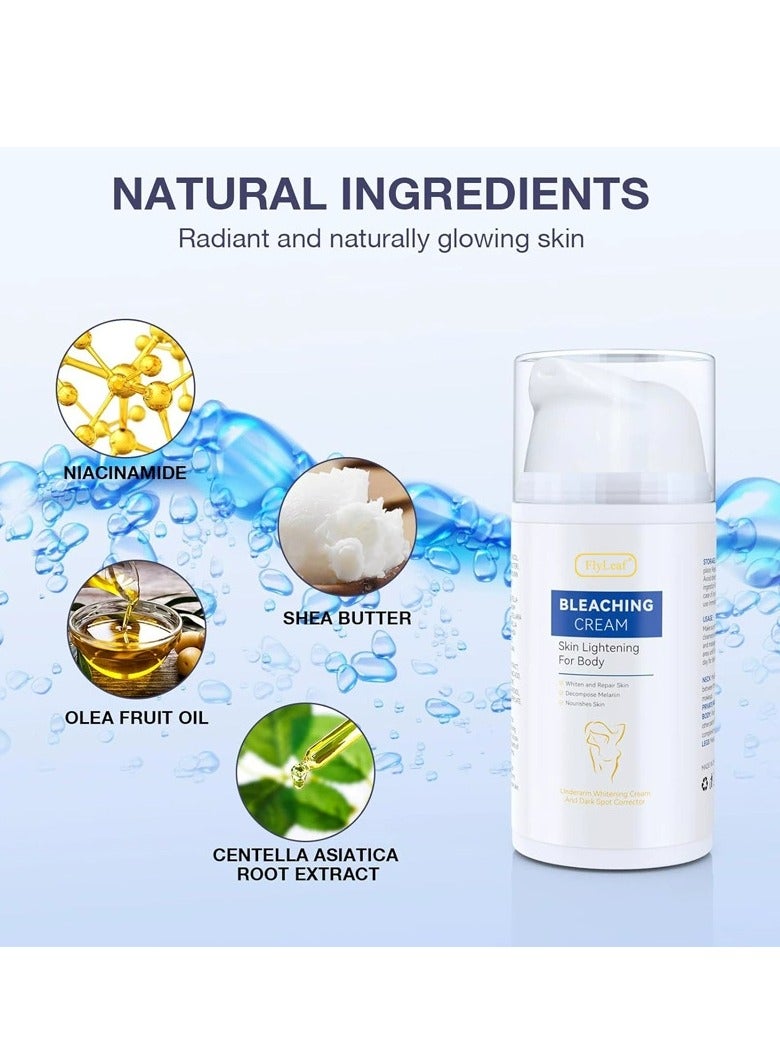 Fly Leaf Skin Lightening Cream for Intimate Areas – Vitamin C Dark Spot Remover for Underarms, Knees, Elbows & Bikini Line 30ml - Image 4