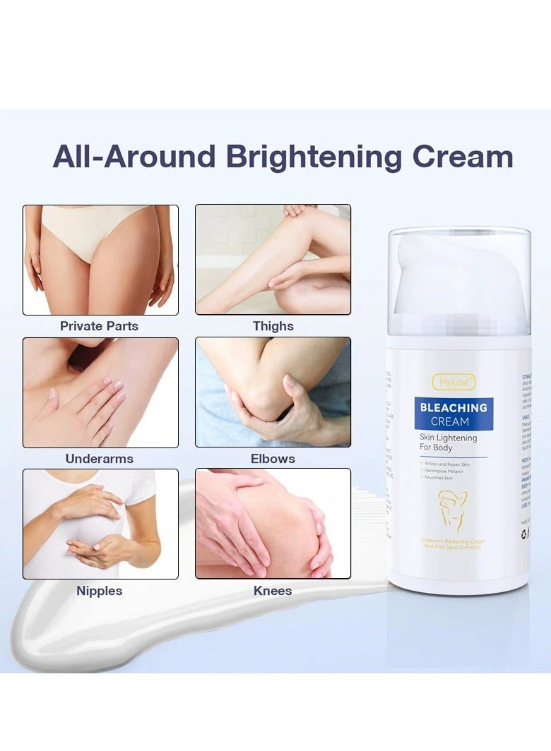 Fly Leaf Skin Lightening Cream for Intimate Areas – Vitamin C Dark Spot Remover for Underarms, Knees, Elbows & Bikini Line 30ml - Image 5