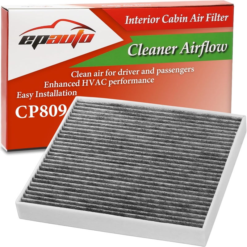 EPAuto CP809 (CF11809) Cabin Air Filter with Activated Carbon, Replacement for Chevy Silverado, GMC Sierra, Yukon, Suburban, Tahoe, Cadillac Escalade – Fits Select Models (2014-2022) - Image 1
