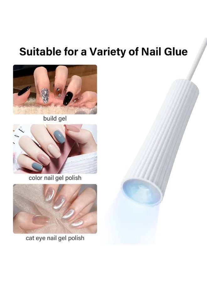 Handheld Portable Mini UV Nail Lamp LED Curing Light Quick Dry for Gel Nails Nail Stickers DIY Nail Art White for Salon and Home Use - Image 2