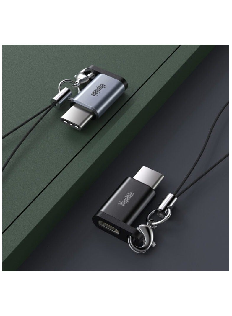 Blupebble Usb-C To Micro Usb Otg Adapter Grey - Image 2
