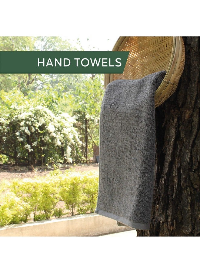 HEELIUM Bamboo Towel Set (2 Bath & 2 Hand Towel Combo) | Towel for Men & Women | Soft, High Absorbency & Antibacterial, 600 GSM, Iris, Grey - Image 5