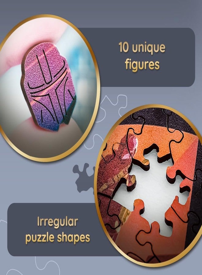 Trefl Star Wars The Mandalorian Wood Craft 160 Piece Jigsaw Puzzle Irregular Shapes, 10 Special Puzzles, Modern Premium Jigsaw, for Adults and Children from 14 Years Old - Image 4