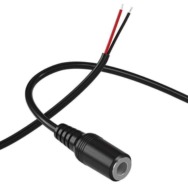 SIOCEN Replacement 3.5mm Female Jack to Bare Wire Open End TRS 2 Pole Stereo 1/8" 3.5mm Jack Plug Connector 3.5mm Female Headphone Jack Aux Audio Cable for Headset Earphone Microphone Cable Repair 1FT - Image 4